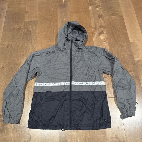 DUTCH BROS Coffee Logo Jacket Small Black Nylon Windbreaker Shell Zip - Picture 1 of 4